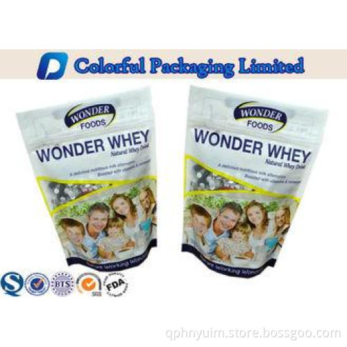200g Matte Finished Whey Protein Powder Bag With Zipper , c